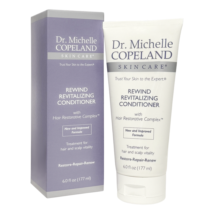 Dr. Michelle Copeland Rewind Revitalizing Conditioner with packaging on a white background