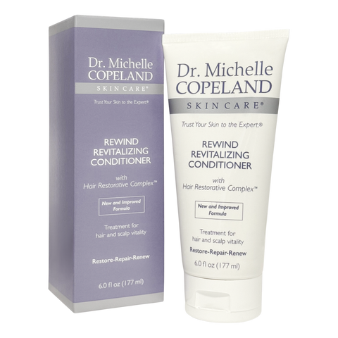 Dr. Michelle Copeland Rewind Revitalizing Conditioner with packaging on a white background