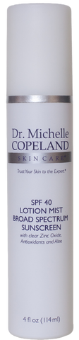 SPF-40 Lotion Mist Broad Spectrum Sunscreen with clear Zinc Oxide