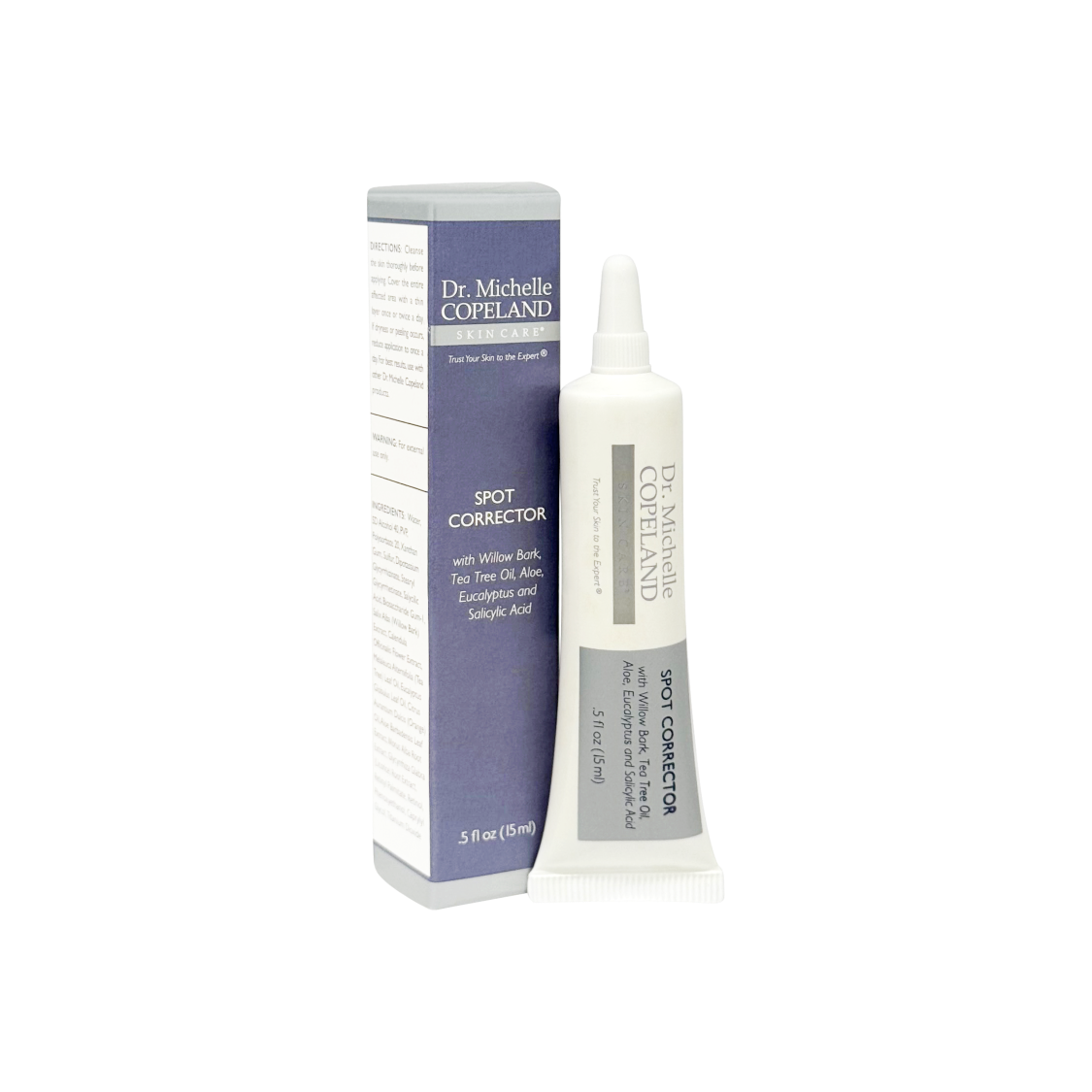 Dr. Michelle Copeland's Spot Corrector packaging on a white background